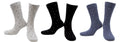 Chaussettes Sans Compression Adaptées aux Diabétiques - Gris, Noir (3 paires)-0