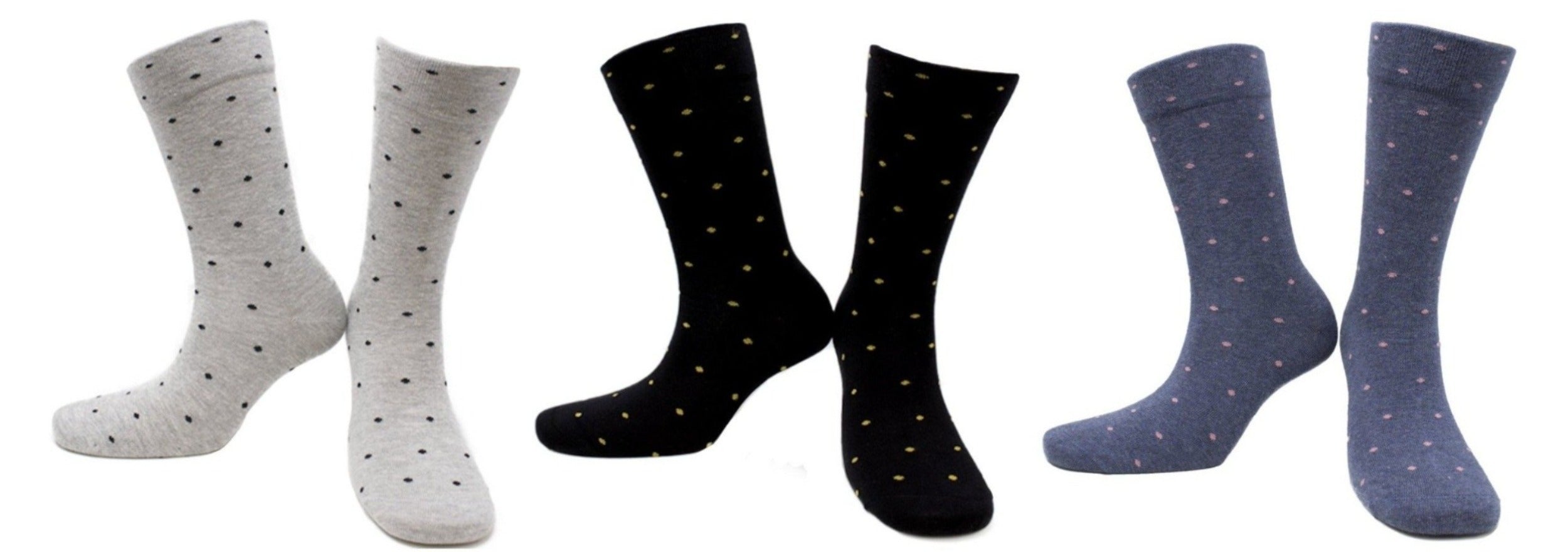 Chaussettes Sans Compression Adaptées aux Diabétiques - Gris, Noir (3 paires)-0