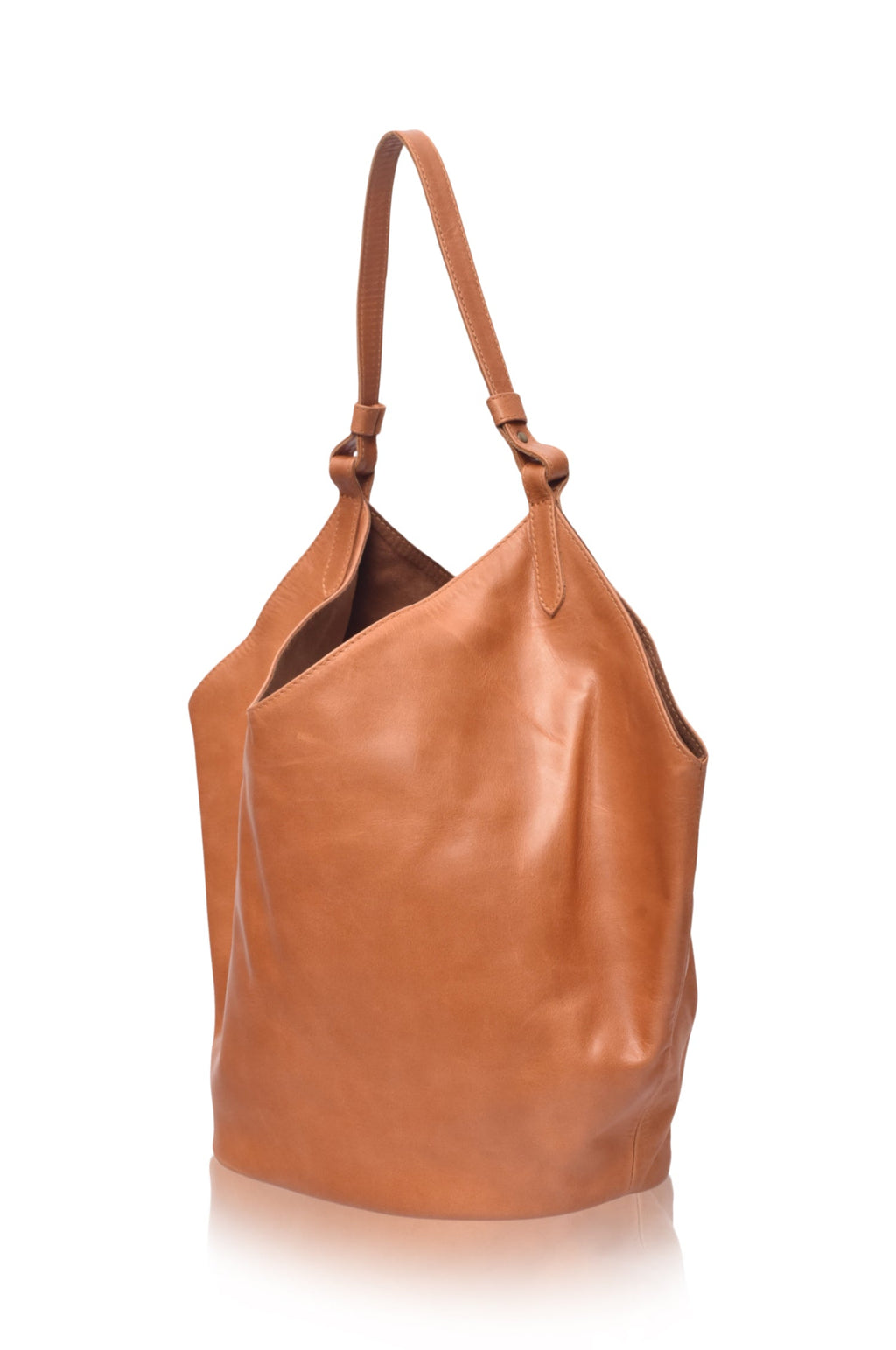 Tulip Medium Leather Tote Bag-3
