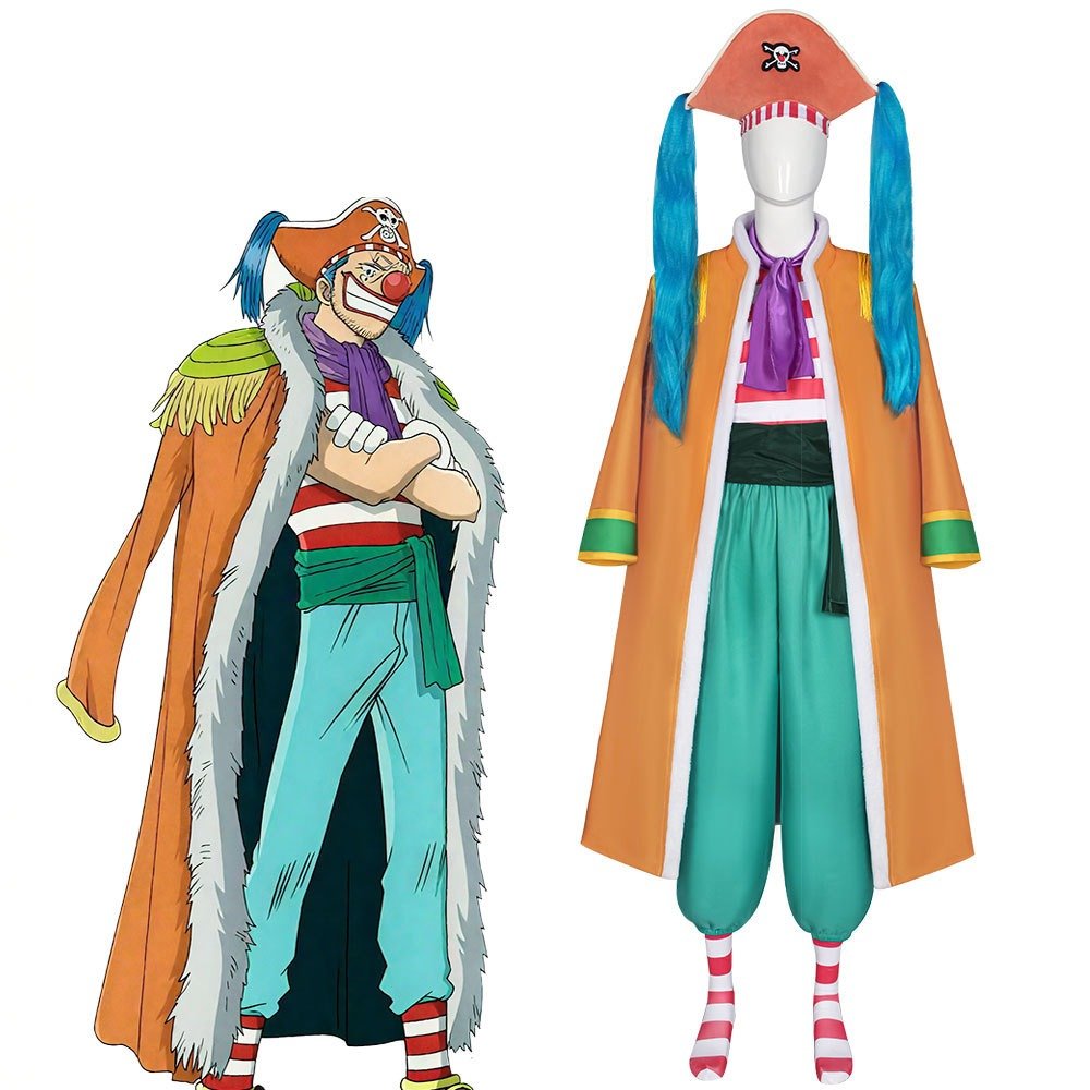 One Piece Clown Buggy Full Cosplay Costume-0