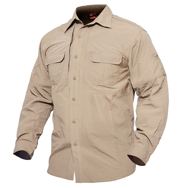 Shirts Men Summer Quick Drying Military Tactical Shirts Long Sleeve Breathable Combat Work Shirt Man Clothing-2